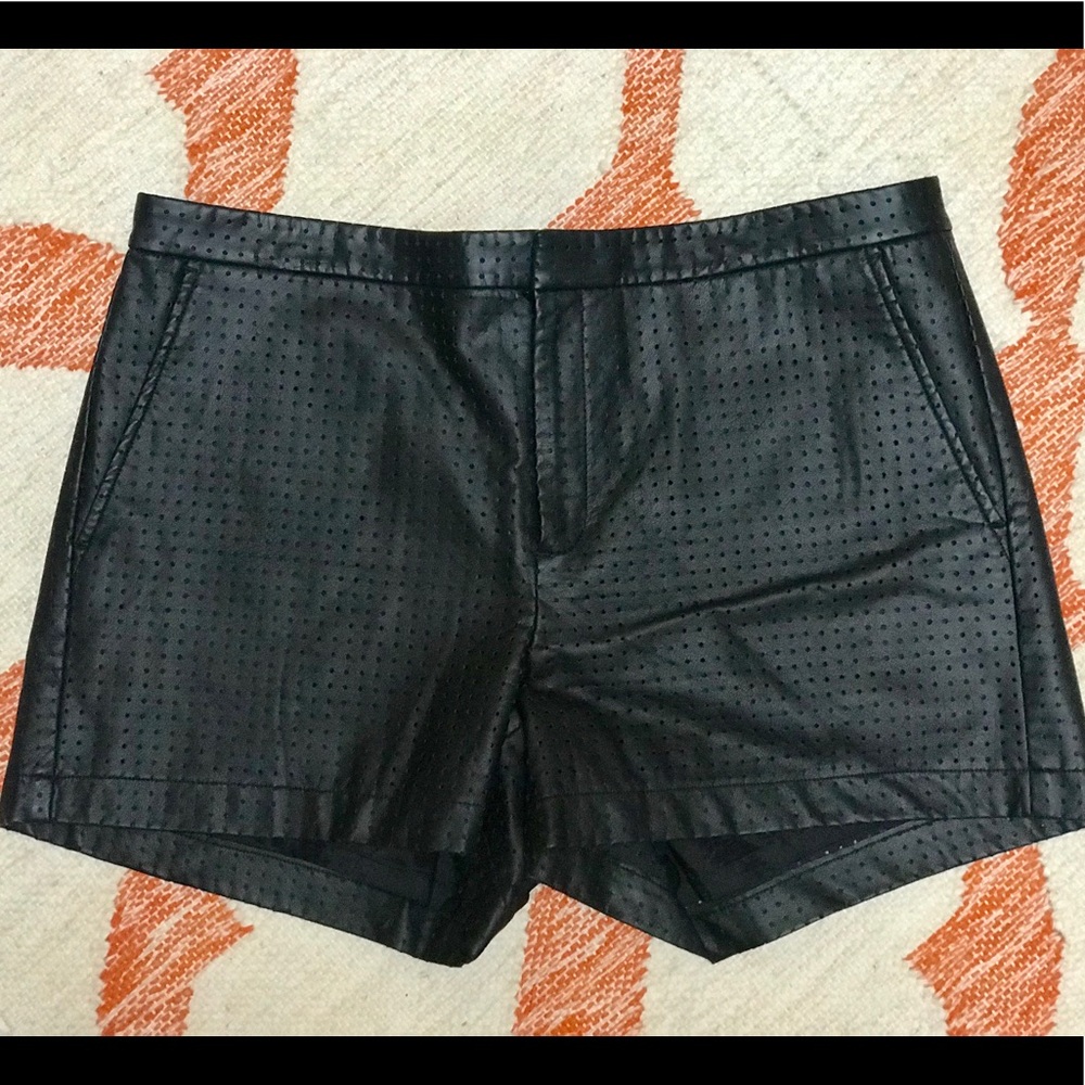 Banana Republic faux leather shorts
